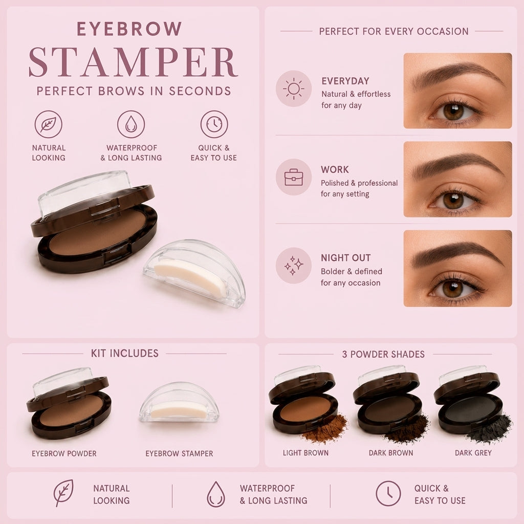 BrowStamp Eyebrow Stamp Kit | Fuller Natural Brows in Seconds