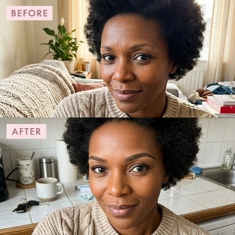 Eyebrow makeup result